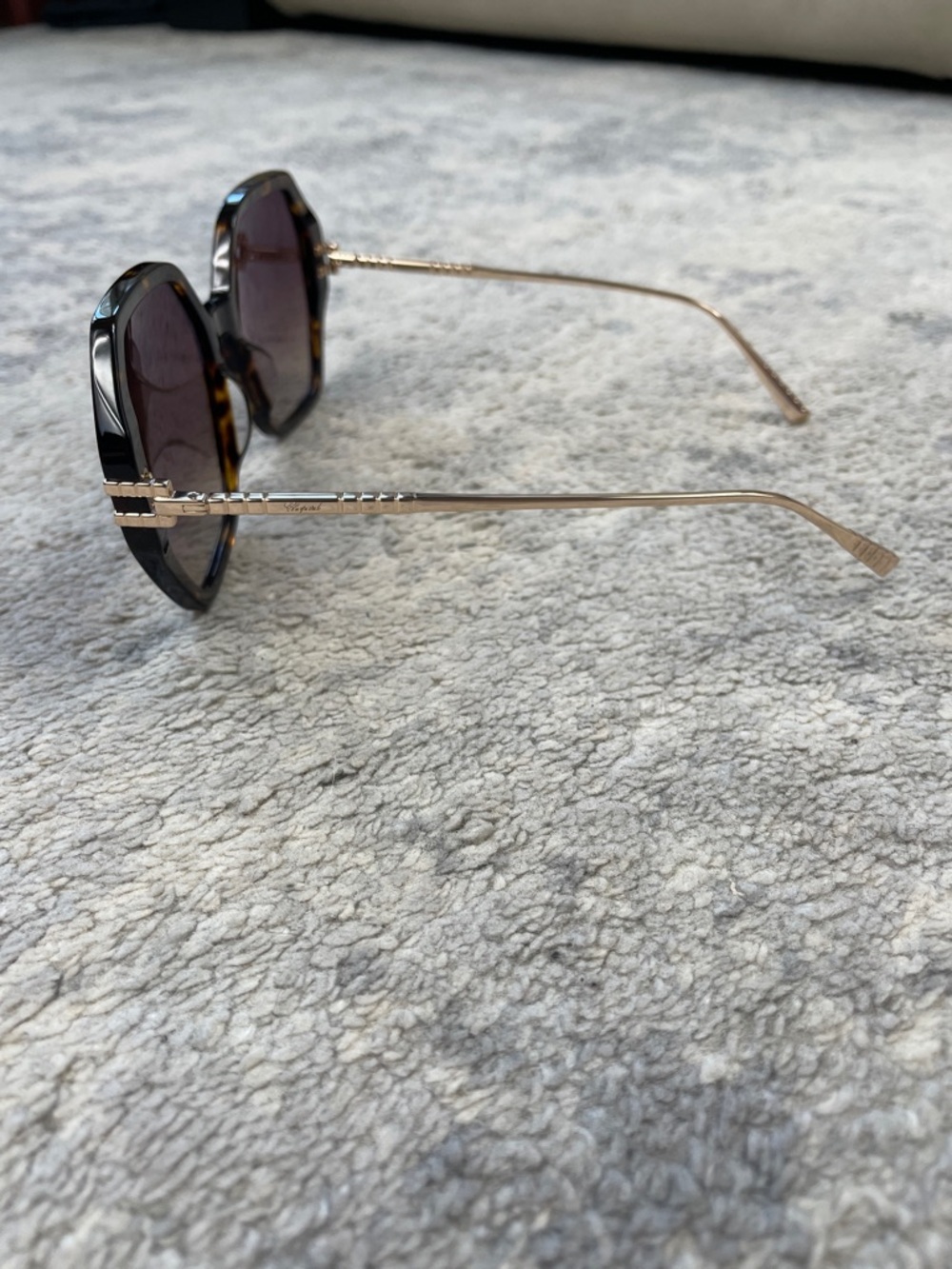New Chopard Geometric Octogon Sunglasses SCH370M Dark Havana Gold 57 19 135 - Picture 9 of 15
